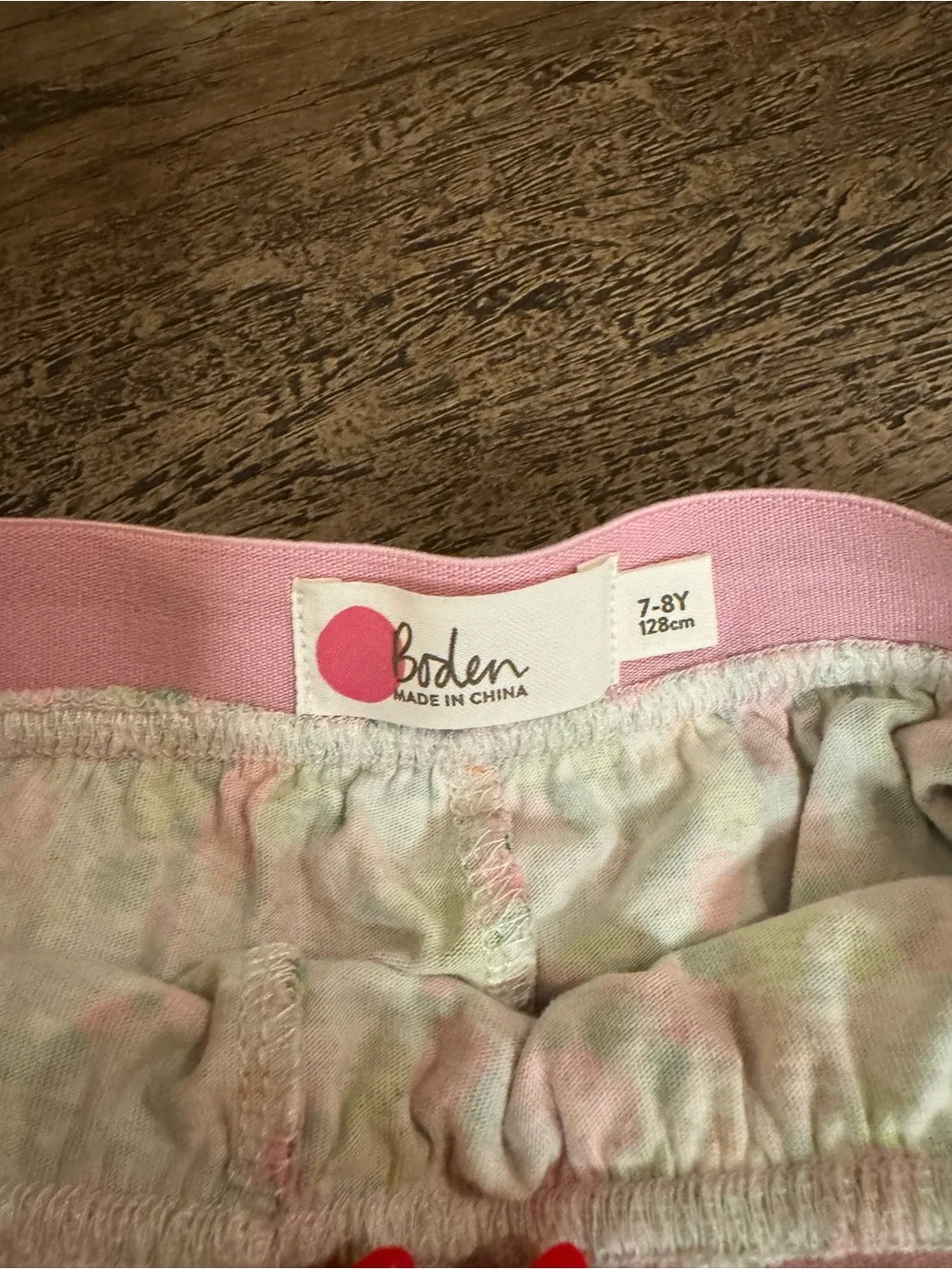 Boden Girls Pink Elastic Waistband with Pastel Floral Print